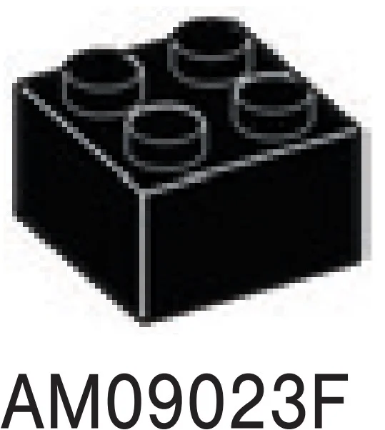 Brick 2 x 2 in Black