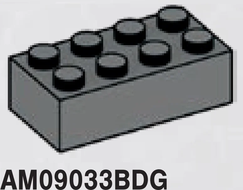 Brick 2 x 4 in Gray, Dark (Flake)