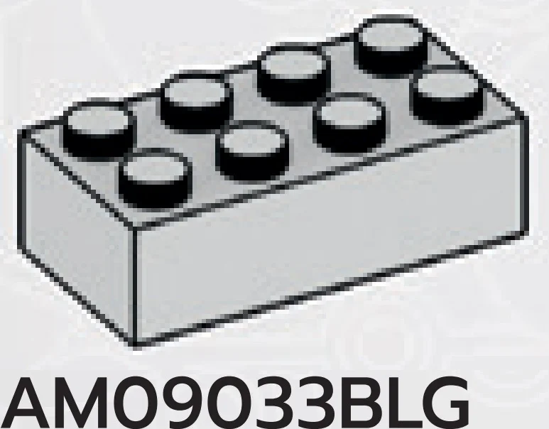 Brick 2 x 4 in Gray, Dull
