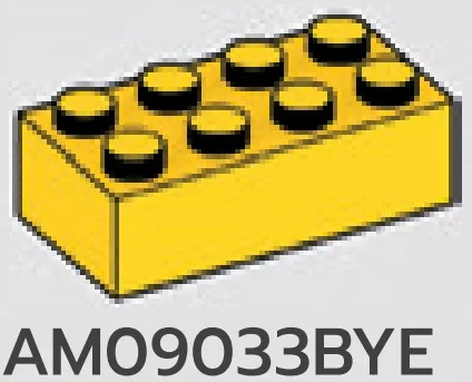 Brick 2 x 4 in Yellow, Lemon