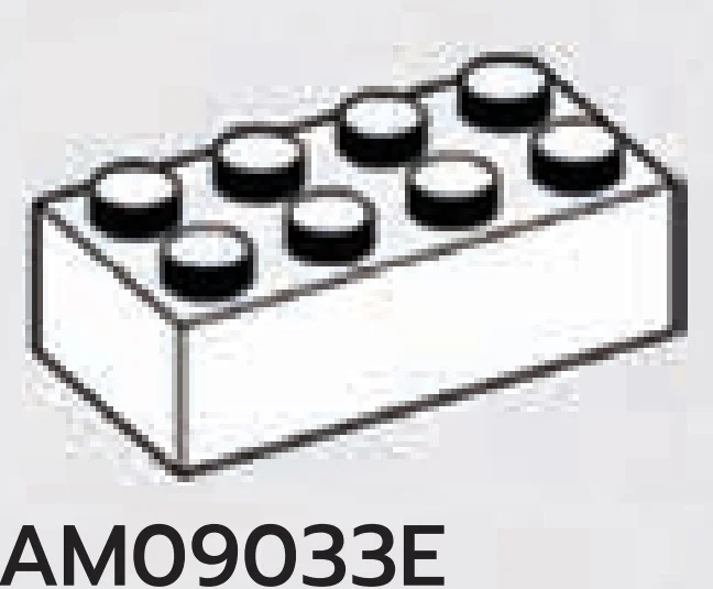 Brick 2 x 4 in White