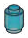 Brick Round 1 x 1 with Solid Stud in Blue, Medium (Translucent)