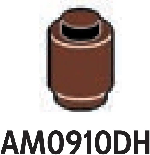 Brick Round 1 x 1 with Solid Stud in Brown