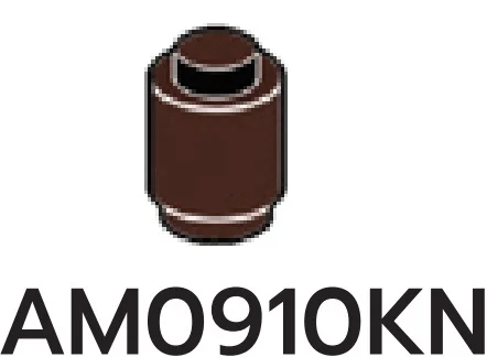 Brick Round 1 x 1 with Solid Stud in Brown, Dark