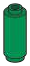 Brick Round 1 x 2 x 1 in Green, Forest