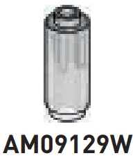 Brick Round 1 x 2 x 1 in Clear (Translucent)
