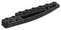 Wedge 2 x 8 double, right, inverse in Metal, Gunmetal (Metallic)
