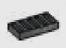 Tile 1 x 2 with lateral notches in Gray, Cool Dark (Flake)