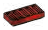 Tile Textured 1 x 2 with lateral notches in Red (Camo)