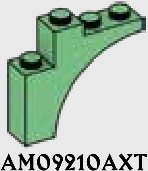 Arch 1 x 3 x 4 half-arch in Green, Vertigris (Sand Green)