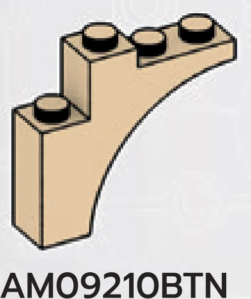 Arch 1 x 3 x 4 half-arch