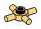 Plate 1 x 1 round with 4 horizontal pegs