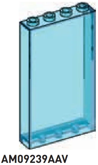 Wall 4 x 6 x 1 in Blue, Medium (Translucent)
