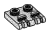 Hinge plate 2 x 2 with 5 fingers in Gray, Dull