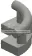 Tile 2 x 2 corner round, railing in Silver (Metallic)