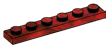 Plate 1 x 6 in Red (Camo)