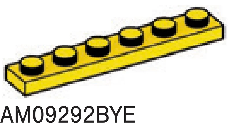 Plate 1 x 6 in Yellow, Lemon