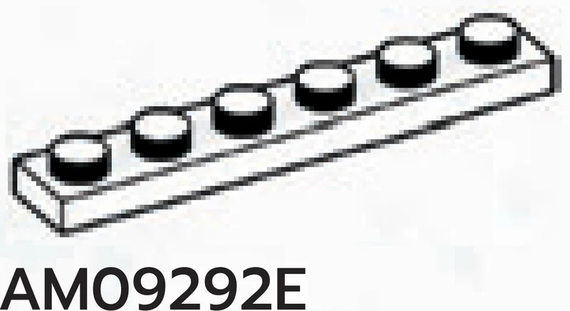 Plate 1 x 6 in White