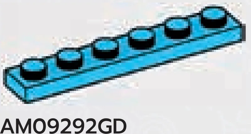 Plate 1 x 6 in Blue, Rich Sky