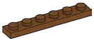 Plate 1 x 6 in Brown, Rich