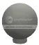 Fixture: ball 3 x 3 x 3 on 1 x 1 round plate in Gray, Dark (Translucent)