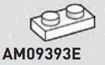 Plate 1 x 2 in White