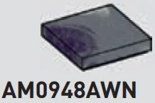 Tile 2 x 2 in Dark Gray/Purple, Marbled
