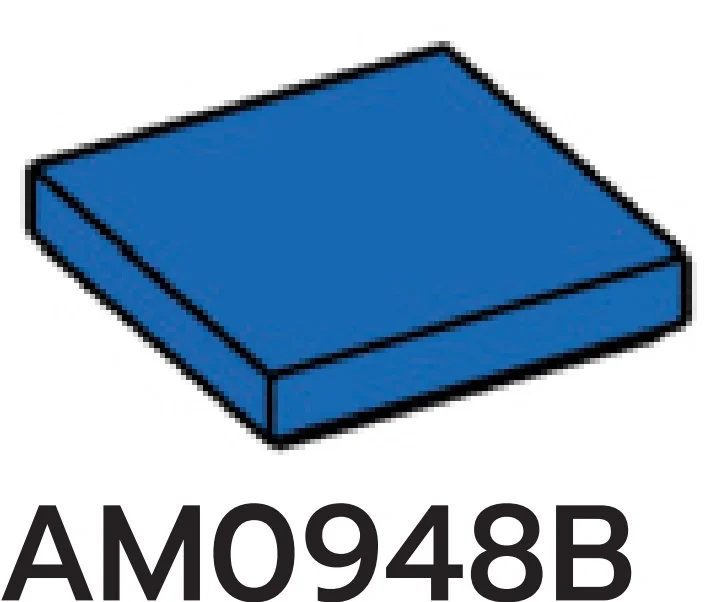 Tile 2 x 2 in Blue