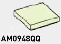 Tile 2 x 2 in Green (Glow in the Dark)