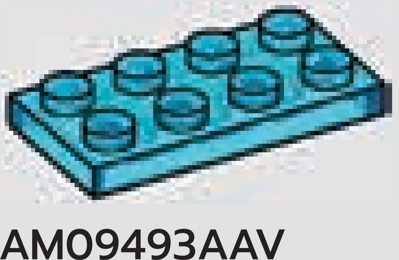 Plate 2 x 4 in Blue, Medium (Translucent)