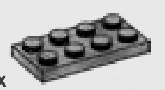 Plate 2 x 4 in Gray, Light Camo (Metallic)