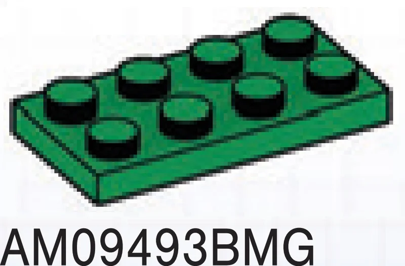 Plate 2 x 4 in Green, Forest