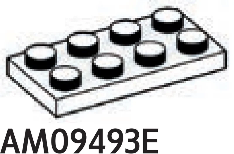 Plate 2 x 4 in White
