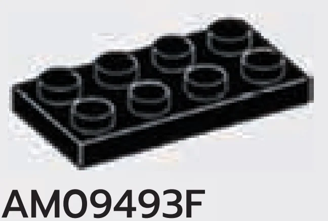 Plate 2 x 4 in Black