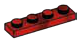 Plate 1 x 4 in Red (Camo)