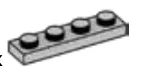Plate 1 x 4 in Gray, Steel