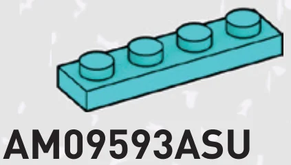 Plate 1 x 4 in Teal