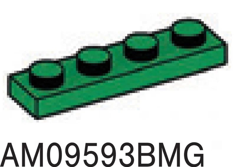 Plate 1 x 4 in Green, Forest