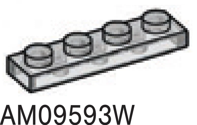 Plate 1 x 4 in Clear (Translucent)