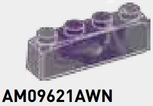 Brick 1 x 4 stone in Dark Gray/Purple, Marbled
