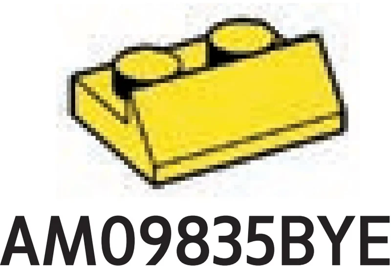 Slope plate 2 x 1 in Yellow, Lemon