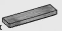 Tile 1 x 4 in Gray, Light Camo (Metallic)