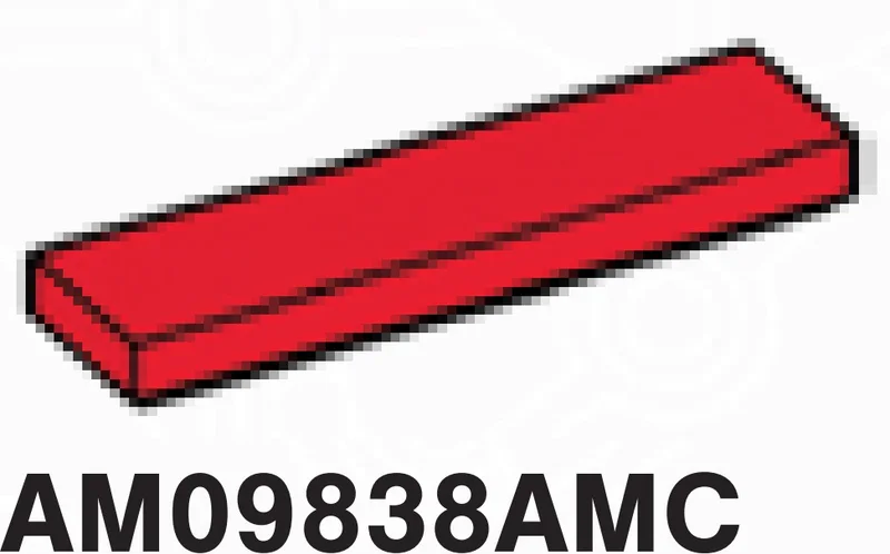 Tile 1 x 4 in Red, Flame