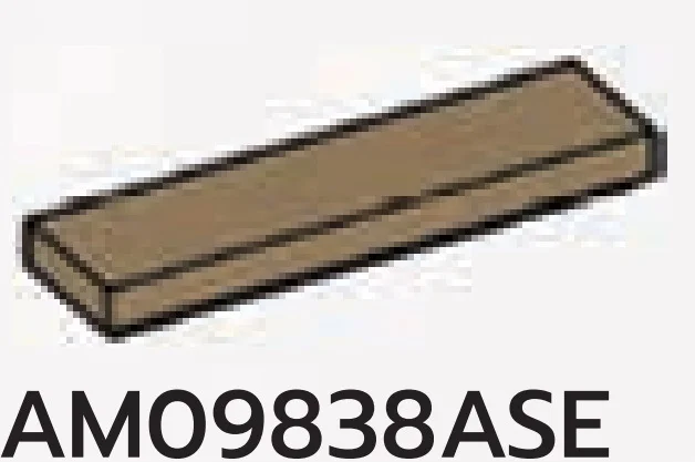 Tile 1 x 4 in Brown, Teak