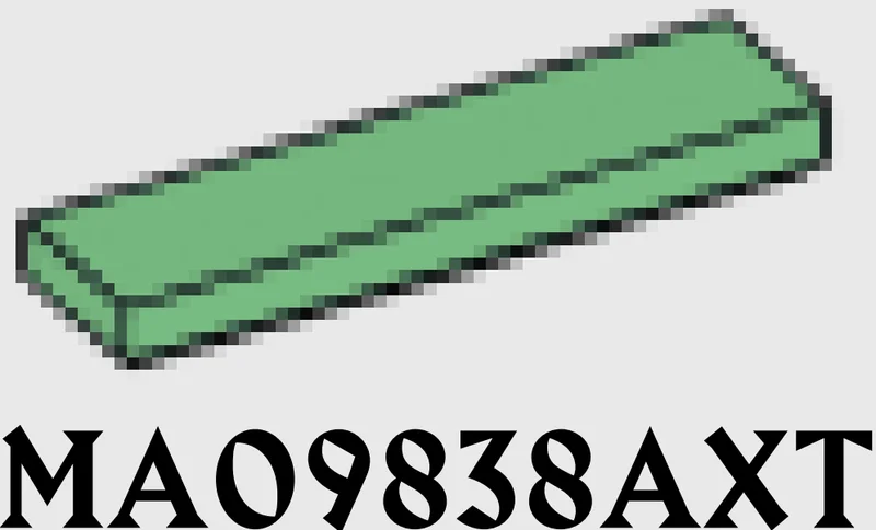 Tile 1 x 4 in Green, Vertigris (Sand Green)