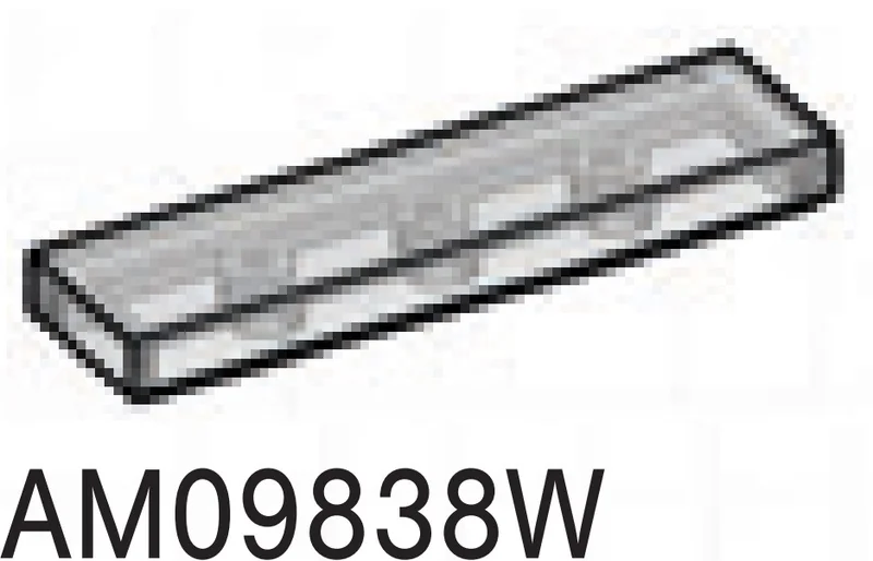 Tile 1 x 4 in Clear (Translucent)