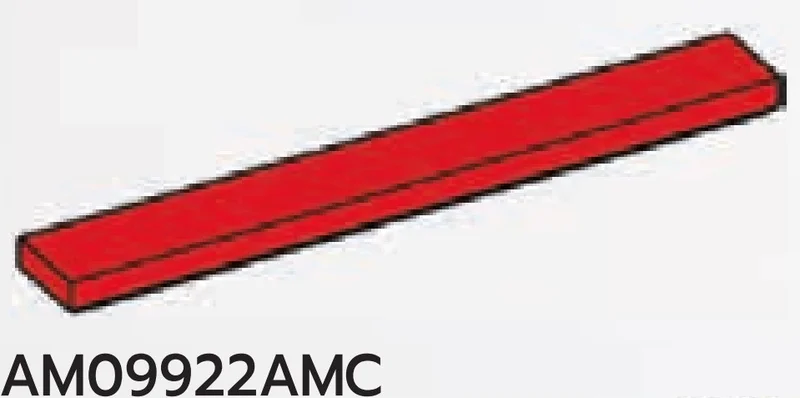 Tile 1 x 8 in Red, Flame
