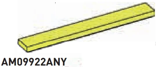 Tile 1 x 8 in Yellow, Electric