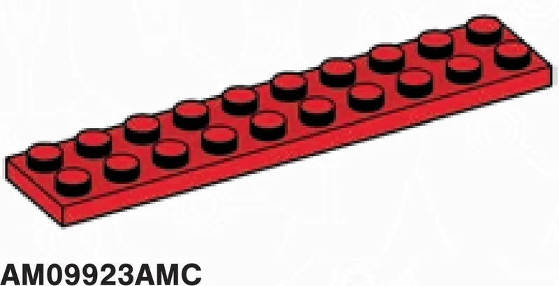 Plate 2 x 10 in Red, Flame