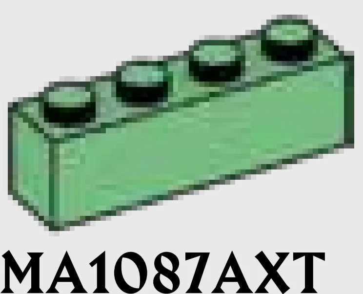 Brick 1 x 4 in Green, Vertigris (Sand Green)